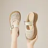 Medias Pantuflas Cerradas de Plataforma Gruesa para Mujer, Uso en Exteriores, Nuevo Estilo Verano 2026, Diseño Tejido Hueco, Sandalias de Velcro Estilo Birkenstock