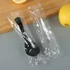 Colher Descartável Colher de Sopa de Plástico Espessado Colher para Embalagem de Levar Colher Transparente Preta Colher de Sobremesa Colher de Cabo Longo