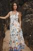 2024 Amazon AliExpress Explosiones de Verano Sexy Sin Mangas Cuello Cuadrado Tirantes Estampado Graffiti Vestido Largo Mujer