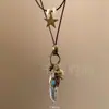 Collar Largo en Capas de Pluma de Bronce Antiguo Estilo Étnico para Mujer, Nuevo Estilo Chino Retro Estilo Bohemio Accesorios de Alta Gama