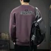 Sudadera de Marca Americana de Moda con Puntada Texturizada Bordado de Letras para Hombre Otoño Nuevo Cuello Redondo Holgada Casual Manga Larga