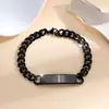 Pulsera de Acero de Titanio Material en Blanco Transfronterizo Logo Publicitario Pequeño Regalo de Cumpleaños Hecho a Mano Regalo de Vacaciones Acero Inoxidable