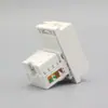 Módulo de socket de computadora tipo 128 CAT5E ultra-cinco panel multimedia de red cableada de 90 grados módulo de enchufe a tierra
