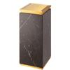 Lixeira de Aço com Tampa Oscilante Quadrada para Hotel, Praça, Shopping, com Base de Areia, Aço, Mármore South GPX-7C
