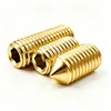 Juego de puntas de acero inoxidable 304 color oro imitación tornillos de máquina sin cabeza tornillos de fijación con hexágono interior de alambre superior color oro Tuhao