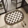 Gabinete de baño estilo americano, felpudo absorbente de puerta de tierra de diatomeas, tapete de piso antideslizante de secado rápido, tapete para entrada de inodoro, alfombra