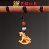 Yiming Xianyuan Caballo Mecedora de Haya Cadena para Teléfono Móvil Sándalo Rojo Colgante de Caballo Rizado Sándalo Verde Caballo del Zodiaco Llavero de Madera