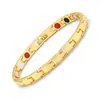Pulsera de Trébol de Cuatro Hojas de Nueva Moda Transfronteriza con Cierre de Cobre Rojo, Pulsera de Oro Rosa, Pulsera de Trébol de la Suerte, Joyería Magnética