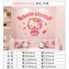 Pegatinas de pared de gato hellokitty dibujos animados lindo gatito rosa acrílico pegatinas de pared tridimensionales pared de fondo para habitación infantil