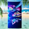Grupo de Meninas Caçadoras de Demônios K-Pop Menina 2D Microfibra Estampa Digital Toalha Macia Portátil Toalha de Banho para Exterior