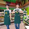 Delantales para Fruterías con Impresión de Logo Personalizado, Uniformes de Trabajo Modernos para Camareros para Cadenas de Supermercados de Alimentos Frescos