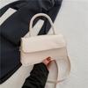 Bolsa de ombro feminina nova moda verão 2024, bolsa simples de cor sólida, bolsa texturizada para mulheres, bolsa de mensageiro para deslocamento
