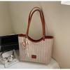 Bolsa de Tecido Grande Capacidade para Mulheres 2026 Nova Moda Bolsa Transversal Férias na Praia Commuting Bolsa de Palha de Ombro Único