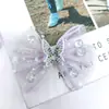 Mariposa de Diamante de Colores Lazo de Gasa de Colores Flor de Zapato para Niños Lindos Accesorios Hebilla Decorativa para Cordones Zapatos de Princesa para Niñas DIY