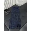 Calça casual xadrez azul transfronteiriça para homens, novo estilo de verão, marca americana da moda, calça casual solta, calça flare de perna reta high street