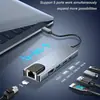 Estación de Acoplamiento Cinco en Uno Tipo C 100m Teléfono Móvil Tableta Portátil Hub USB Multifunción Estación de Acoplamiento