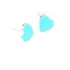 Joyería Corazón de Acero Inoxidable Estilo Europeo y Americano para Mujer, Pendientes Corazón Marca T de Resina Esmaltada, Delicados Pendientes Corazón de Melocotón para Niñas