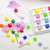 Contas de Acrílico Coloridas Candy Estrela de Cinco Pontas Gordinha Macaron Contas Espaçadoras para Corrente de Celular DIY Contas para Tiara Acessórios de Adorno de Cabeça