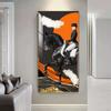 Figura de Caballo Amor Nórdico Pintura Decorativa para Entrada Lujo Ligero Entrada del Hogar Porcelana de Cristal Pintura Colgante Pasillo Pasillo Pared Pintura Mural Vertical