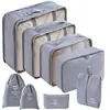 Conjunto de Bolsas de Armazenamento para Viagem Transfronteiriça com Sete ou Oito Peças, Bolsa de Armazenamento para Viagem de Negócios, Bolsa de Armazenamento de Grande Capacidade, Conjunto de Armazenamento à Prova d'Água