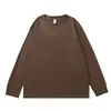 Camiseta con acabado suave y mate, de manga larga, adecuada como capa base, ni muy holgada ni muy ajustada, estilo minimalista de alta gama, unisex, se puede usar como capa exterior o capa base
