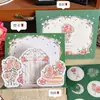 Festival Tanabata Cartão de Saudação Surpresa 3D Tridimensional Flores em Aquarela Festival de Flores Retrô Cartão de Mensagem Boa Bênção