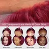 Peruca frontal com renda para mulheres europeias e americanas, cabelo longo cacheado, cor vinho tinto, ondas grandes, conjunto de peruca com renda em estoque, primeira geração de cabelo