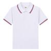 Camiseta infantil de manga curta algodão gola polo para crianças e meninas alunos do ensino fundamental uniforme escolar peça única entrega