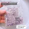 Novos Acessórios de Unha com Strass Roxo King Fan 1440 peças Strass de Vidro Redondo com Fundo Reto Decorações de Unha DIY