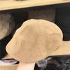Gorra Retro de Visera Adelantada para Mujer Otoño e Invierno Estilo Coreano Versátil para Cualquier Ocasión Circunferencia Grande de la Cabeza Gorra de Periódico de Vendedor de Periódicos Gorra de Pintor Estilo Japonés Muestra Cara Cara Pequeño Boina
