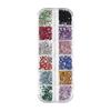 Explosões transfronteiriças cor pequeno diamante redondo nail art jóias atacado líquido vermelho explosões 12 grade strass mini pequeno diamante broca plana