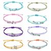 Pulseira transfronteiriça nova boêmia tecida com fio encerado, pulseira de miçangas com fio colorido, multicolorida em estoque opcional