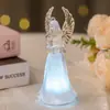 Anjo Pequeno Luminoso Colorido Novo Transfronteiriço Cristal Acrílico Enfeites de Anjo Decoração de Natal Anjo Luz Noturna