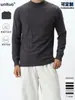 Camisa de cuello alto para hombre de otoño e invierno con patrón de piña, Suéter de punto para hombre, Camisa inferior ajustada y cálida para hombre