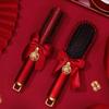 Espejo de boda artículos de dote de la novia espejo de maquillaje de la novia suministros de boda estilo tocador completo espejo rojo