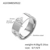Anillo Omaca Estilo Ins Flor de Ciruelo con Garras Zirconia Acero Inoxidable Chapado en Oro Real de 18 Quilates Joyería Simple de Moda Que No Se Desvanece