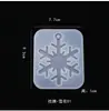 Molde de Resina de Cristal DIY Papoula Pingente de Floco de Neve Molde de Floco de Neve de Três Elos Ornamento Molde de Silicone