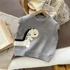 Nuevo Chaleco Suéter de Primavera y Otoño para Niños, Estilo Coreano, Elegante Diseño de Dibujos Animados, Lindo Chaleco para Niños y Niñas, Ropa Infantil de Moda