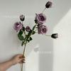 Nova simulação de flor 7 Chá Rosa 7 rosas casamento auditório fundo vaso macio flor exportação