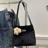 Estilo coreano distinto estilo ocidental simples bolsa de balde de axila 2024 inverno novo alto valor facial grande capacidade bolsa de ombro portátil