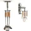 Gancho Giratório de Cozinha, Prateleira de Armazenamento de Parede sem Furos, Organizador de Utensílios de Cozinha para Colheres e Espátulas, Suporte de Pendurar Doméstico, Dropshipping Disponível