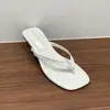 Chanclas de Verano 2026 para Mujer, Estilo Nuevo, Punta Cuadrada de Moda, Tacón de Aguja, Para Exteriores, Sandalias de Tira con Tacón Alto Suave, Fáciles de Combinar