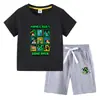 Camiseta para Niños 2026 Verano Nuevo Comercio Exterior Ropa para Niños Ins Estilo Coreano Algodón Manga Corta y Pantalones Cortos para Niños Conjunto de Dos Piezas