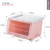 Caja de Almacenamiento de Juguetes para Niños con Apertura Frontal Caja de Almacenamiento de Snacks con Puerta Lateral con Ruedas y Tapa abatible de Patín Caja de Almacenamiento de Plástico para Ropa