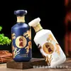 Spray de flor assada garrafa de vinho branco selada garrafa de vinho estrangeiro sub-garrafa de vinho branco garrafa de bebida espirituosa criativa garrafa de vinho vazia