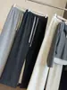 Pantalones Anchos de Arroz Pegajoso Engrosados con Terciopelo y Sensación Perezosa y Relajada para Mujer Otoño/Invierno Nueva Llegada Buena Caída Adelgazantes Rectos Casuales Largos