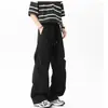 Pantalones de Trabajo Funcionales Estilo Americano Paracaidista para Hombre Verano Delgados de Seda de Hielo Secado Rápido Pierna Recta Leñador Pantalones de Asalto