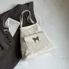 Moda Casual Bolsa Tote Casual para o Trabalho Grande Capacidade Moda Estilo Coreano Feminina Verão 2025 Nova Bolsa de Ombro Borboleta