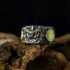 Anillo Dominante Pixiu Estilo Chino Artístico Anillo de Personalidad Estilo Chino Retro Venta Directa de Fábrica de Moda para Hombres