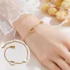 Pulsera Meichen Estilo Europeo y Americano Color Dorado 18K No se Desvanece para Mujer Simple Versátil Ins Personalidad Moda Lujo Ligero Joyería Transfronteriza